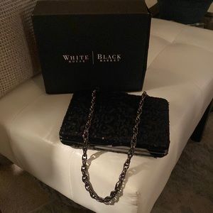 White House/Black Market sequin box clutch NWT